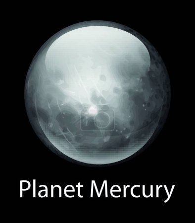 Téléchargez les illustrations : Illustration de la planète Mercure - en licence libre de droit