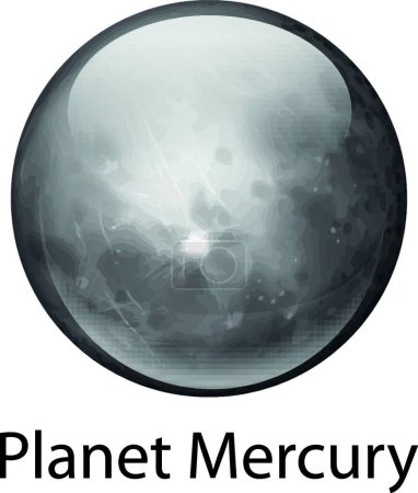 Téléchargez les illustrations : Illustration de la planète Mercure - en licence libre de droit