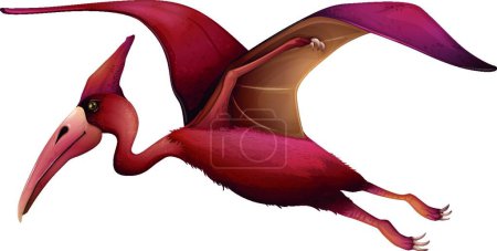 Illustration for Illustration of the flying pterosaur - Royalty Free Image