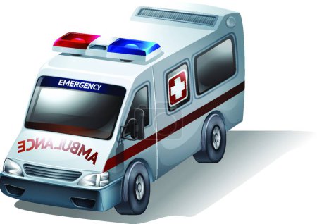 Illustration for Illustration of the  emergency vehicle - Royalty Free Image