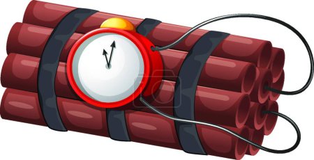 Illustration for Illustration of the explosive bomb - Royalty Free Image