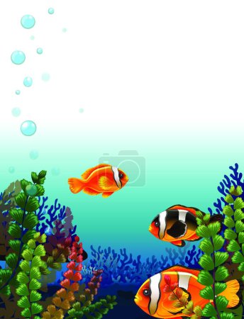 Illustration for Illustration of the  fishworld - Royalty Free Image