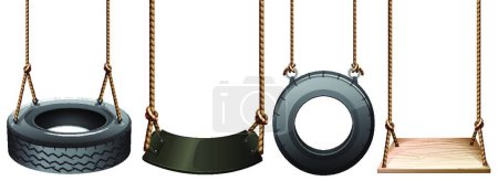 Illustration for Illustration of the Different swings - Royalty Free Image