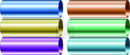 Illustration for Illustration of the Neon colored pipes - Royalty Free Image