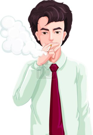 Téléchargez les illustrations : Illustration de l'homme fumeur - en licence libre de droit