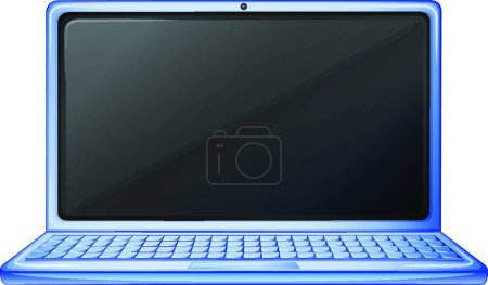 Illustration for Illustration of the blue laptop - Royalty Free Image