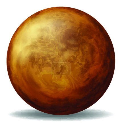 Illustration for Illustration of the brown ball - Royalty Free Image