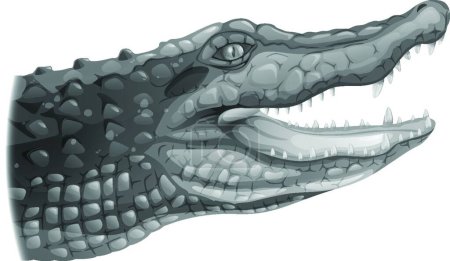Illustration for Illustration of the grey crocodile - Royalty Free Image