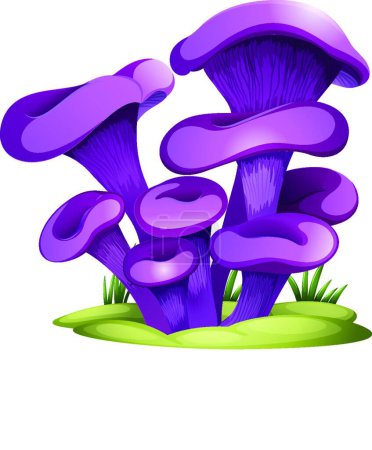 Illustration for Illustration of the Purple fungi - Royalty Free Image