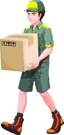 Illustration for Illustration of the  delivery man - Royalty Free Image