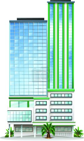 Illustration for Illustration of the tall commercial building - Royalty Free Image