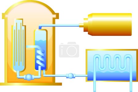 Illustration for Illustration of the Nuclear Reactor - Royalty Free Image