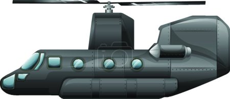 Illustration for Illustration of the gray helicopter - Royalty Free Image