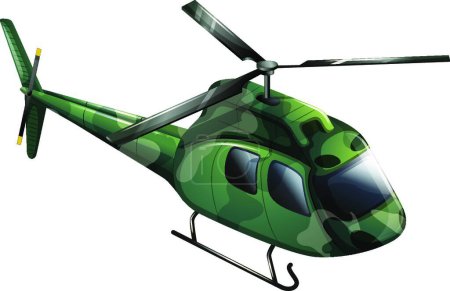 Illustration for Illustration of the  military chopper - Royalty Free Image