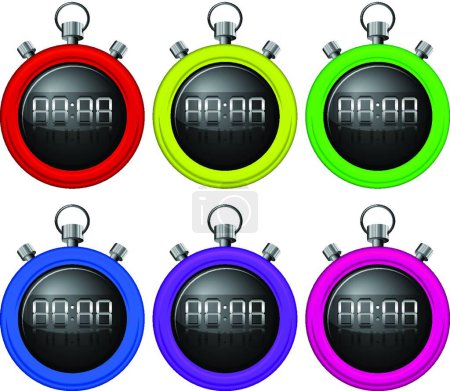 Illustration for Illustration of the Colorful timers - Royalty Free Image