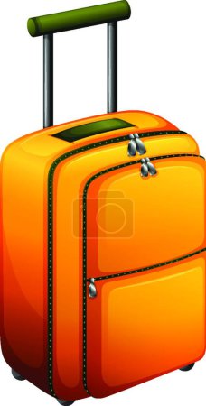 Illustration for Illustration of the  orange baggage - Royalty Free Image