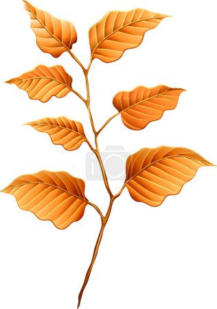 Illustration for Illustration of the Brown leaves - Royalty Free Image