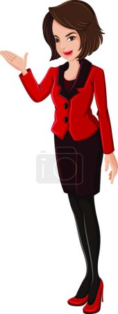 Illustration for Illustration of the  businesswoman talking - Royalty Free Image