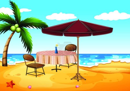 Ilustración de Ilustración de la playa - Imagen libre de derechos