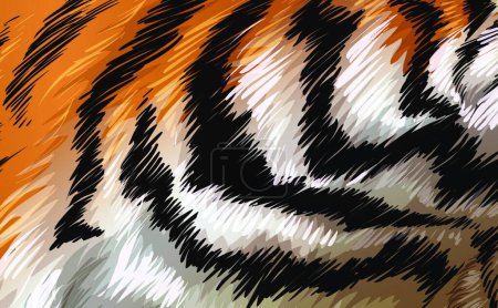 Illustration for Illustration of the  tiger texture - Royalty Free Image