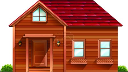 Illustration for Illustration of the wooden house - Royalty Free Image