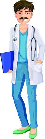 Illustration for Illustration of the  male physician - Royalty Free Image
