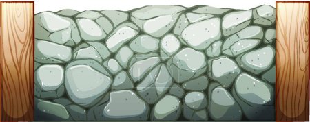 Illustration for Illustration of the Stone wall - Royalty Free Image