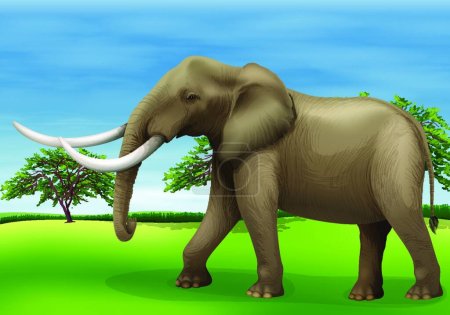 Illustration for Illustration of the Elephant - Royalty Free Image