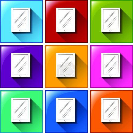 Illustration for Mirror icons vector illustration - Royalty Free Image