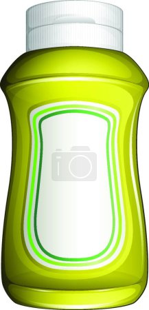 Ilustración de Ilustración de la botella amarilla - Imagen libre de derechos