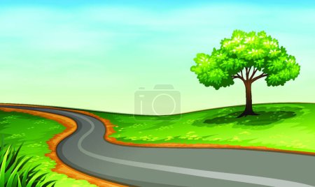 Illustration for Illustration of the narrow road - Royalty Free Image