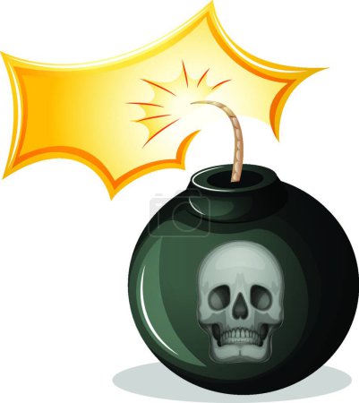 Illustration for Illustration of the  rounded bomb - Royalty Free Image