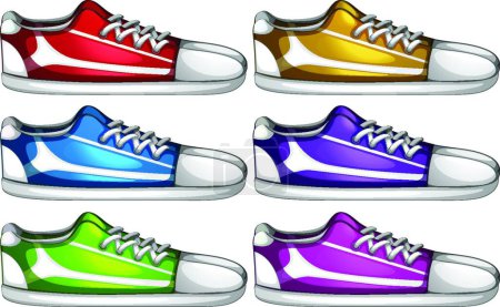 Illustration for Illustration of the Sets of shoes - Royalty Free Image