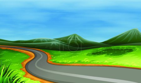 Illustration for Narrow road, graphic vector illustration - Royalty Free Image