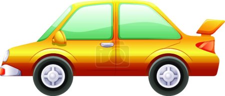 Illustration for Orange car, graphic vector illustration - Royalty Free Image