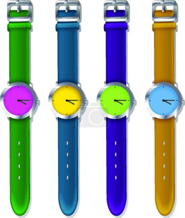 Illustration for Designer watches, graphic vector illustration - Royalty Free Image