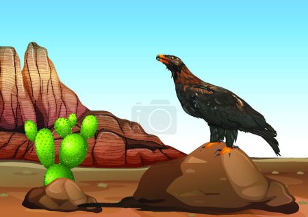 Illustration for An eagle, graphic vector illustration - Royalty Free Image
