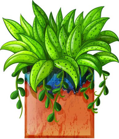 Illustration for Potted plant, graphic vector illustration - Royalty Free Image