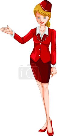 Illustration for Air hostess, graphic vector illustration - Royalty Free Image