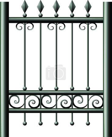 Illustration for A gate, graphic vector illustration - Royalty Free Image