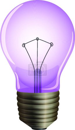 Illustration for "A purple light bulb" - Royalty Free Image