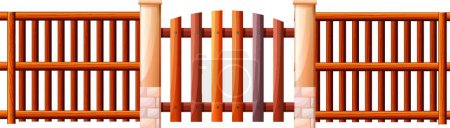 Illustration for A wooden barricade vector illustration - Royalty Free Image