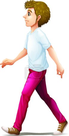 Illustration for A man walking modern vector illustration - Royalty Free Image