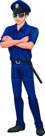 Illustration for Policeman, web simple icon illustration - Royalty Free Image