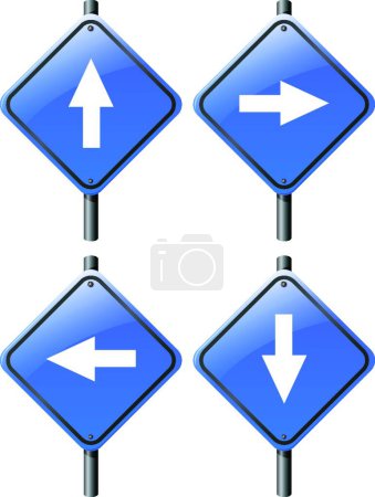 Illustration for Four arrow signs  vector illustration - Royalty Free Image