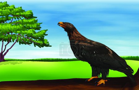 Illustration for A big bird  vector illustration - Royalty Free Image