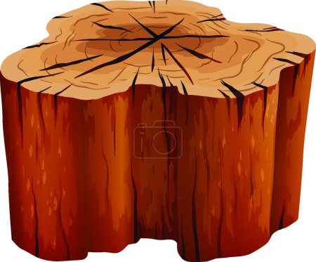 Illustration for A big stump vector illustration - Royalty Free Image