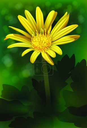 Illustration for A blooming flower, web simple icon illustration - Royalty Free Image
