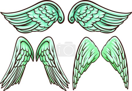 Illustration for Wings beautiful vector illustration - Royalty Free Image