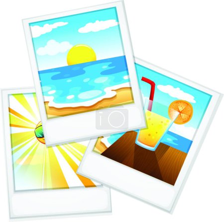 Ilustración de Playa fotos vector moderno ilustración - Imagen libre de derechos